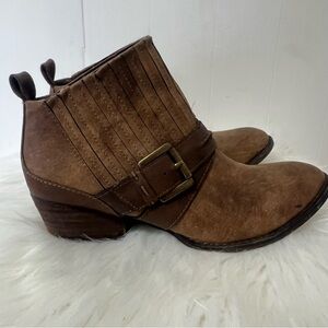 Altar’d State Cowgirl Western Rodeo Ankle Boots Block Heel Buckle Detail Size 6
